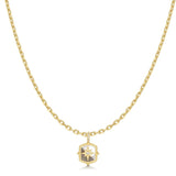 Gold Color-Block Mother of Pearl Necklace