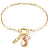 Gold Heart Bar Charm