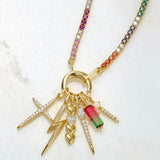 Gold Heart Bar Charm