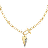 Gold Double Heart Charm