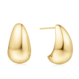 Gold Bold Dome Hoop Earrings