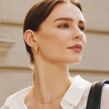 Gold Bold Dome Hoop Earrings