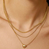 Gold Classic Rolo Chain Necklace