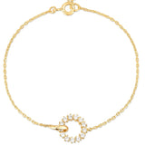 Gold Interlinked Pave Circle Bracelet