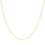 Gold Mini Disc Drop Stacking Necklace