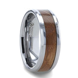 DISTILLED Whiskey Barrel Inlaid Tungsten Band