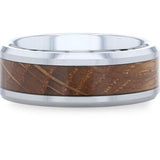 DISTILLED Whiskey Barrel Inlaid Tungsten Band