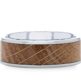 MALT Whiskey Barrel Inlaid Tungsten Men's  Band