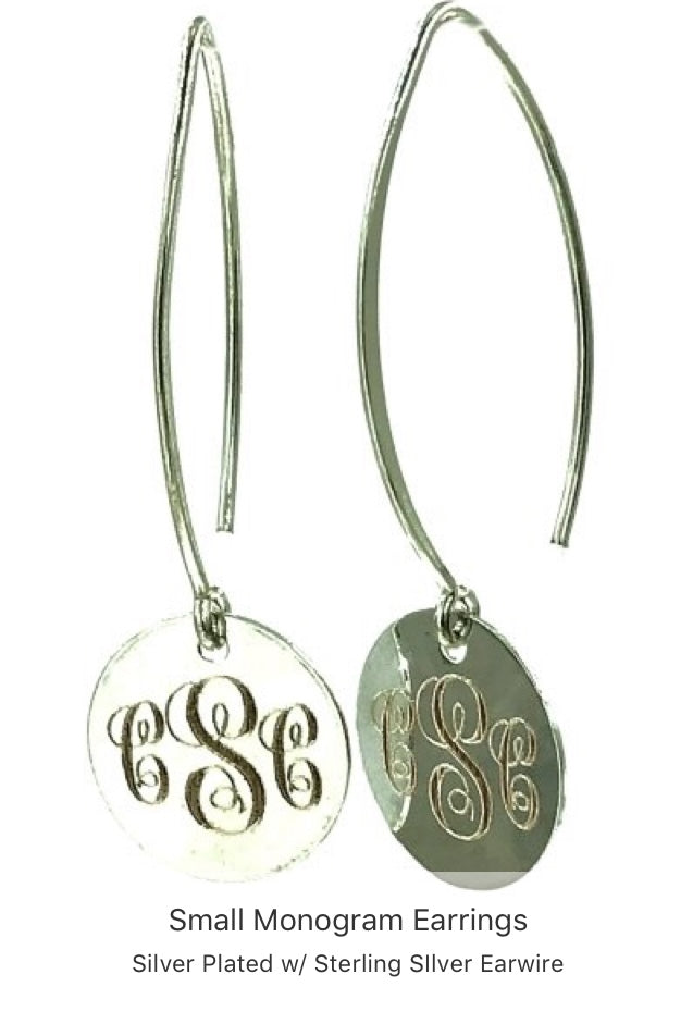 Monogram Hoop Earrings