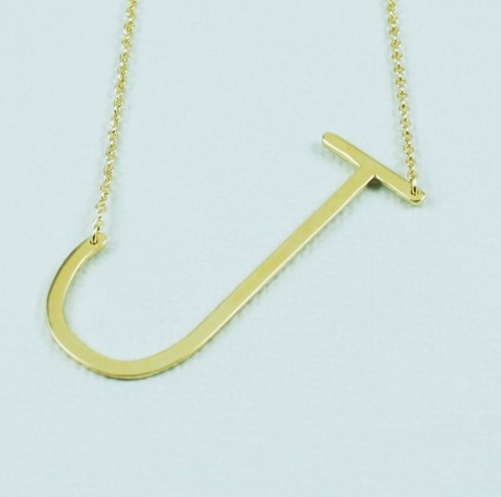 J sideways deals necklace