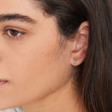 Turquoise Link Stud Earrings