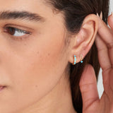 Turquoise Link Stud Earrings