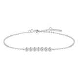 Silver Bezel Set Bracelet