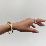 Gold Pavé Knot Adjustable Ring