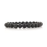 Black Matte & Onyx Lava 8mm Bead Bracelet
