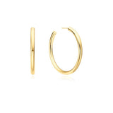 Gold Classic Tube Oversized Hoop Earrings