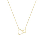 Yellow Gold Interlocking Hearts Necklace