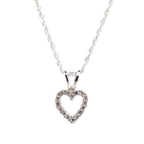 Diamond Heart Pendant Necklace