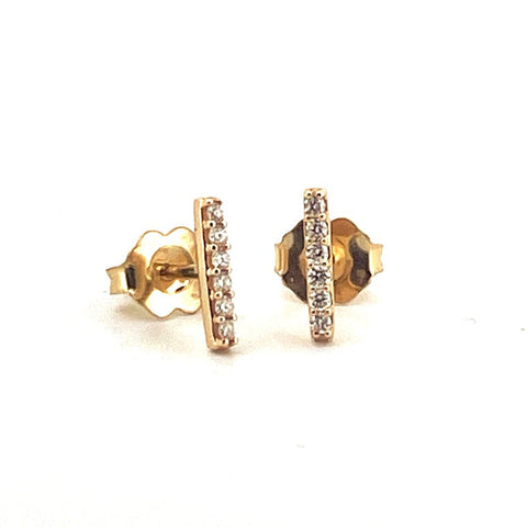Diamond Bar Earrings