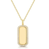 Sparkling Tag Necklace