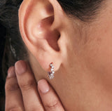 Sparkle Cluster Huggie Hoop Earrings