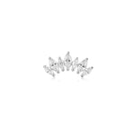 Sparkle Marquise Climber Barbell Single Earring