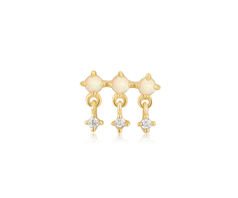 Kyoto Opal Drop Sparkle Barbell Single Earring