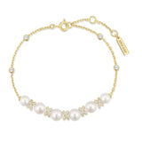 Sparkling Braided Shell Pearl Bracelet