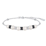 Sparkling Braided Shell Pearl Bracelet