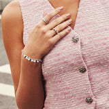 Sparkling Braided Shell Pearl Bracelet