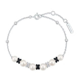 Sparkling Braided Shell Pearl Bracelet