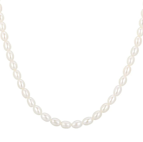 Gold Pearl Beaded Necklace