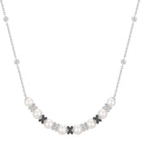 Sparkling Braided Shell Pearl Necklace