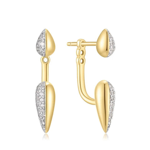 Two-Tone Sparkling Puffy Spike Ear Jackets