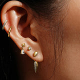 Two-Tone Sparkling Puffy Spike Ear Jackets
