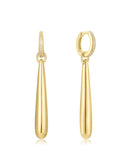 Gold Long Water Droplet Drop Earrings