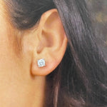 Illusion Diamond Stud Earrings