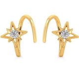 Diamond Twist Hoop Earrings