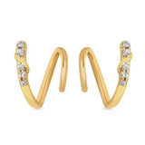 Diamond Twisted Hoop Earrings