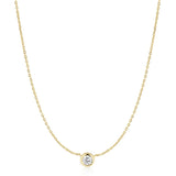 Gold Solitaire Necklace