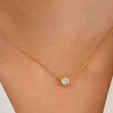 Gold Solitaire Necklace