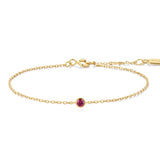 Gold Crimson Solitaire Bracelet