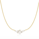 Shell Pearl Cluster Necklace