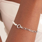 Pearl Chunky Link Chain Bracelet