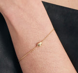 Gold Pebble Sparkle Chain Bracelet