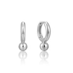 Orb Drop Huggie Hoop Earrings