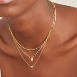 Sparkle Emblem Chain Necklace