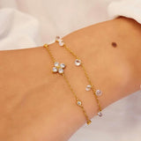 Sparkling Lucky Clover Bracelet