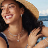 Reversible Pave Moon Necklace