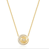 Reversible Pave Moon Necklace